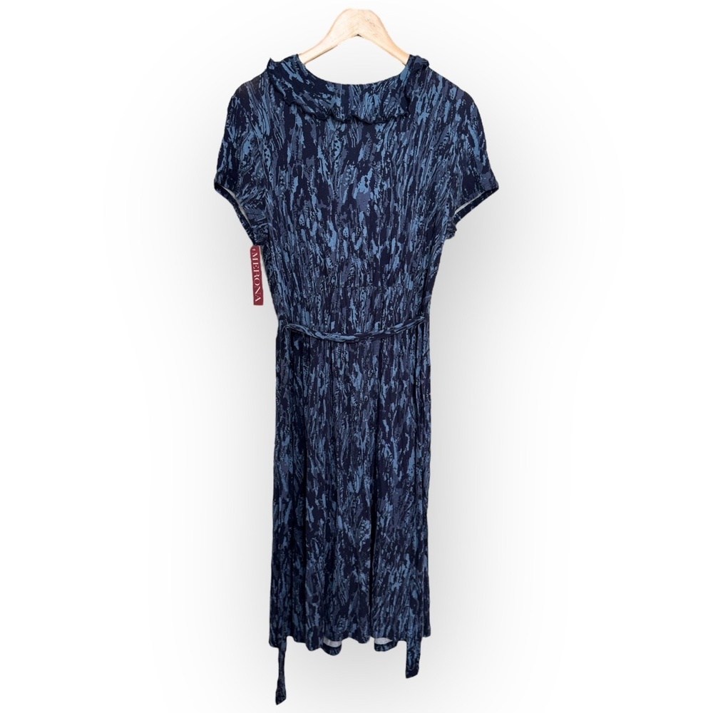 Merona NWT Women’s Summer Ruffle V-Neck Empire Waist Dress, Blue, Size XL P26 - Picture 5 of 10
